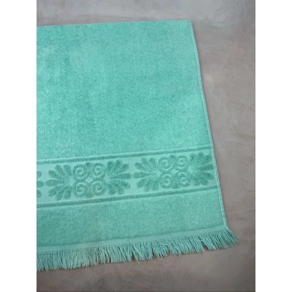 Vintage Cannon Santa Cruz Bath Towel Teal Aqua 21x42” READ
